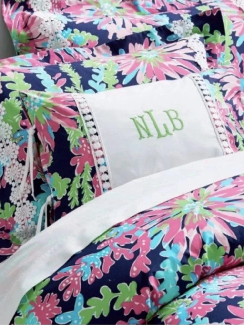 Lilly Pulitzer x Garnet Hill Trippin and Sippin duvet cover twin and sham new